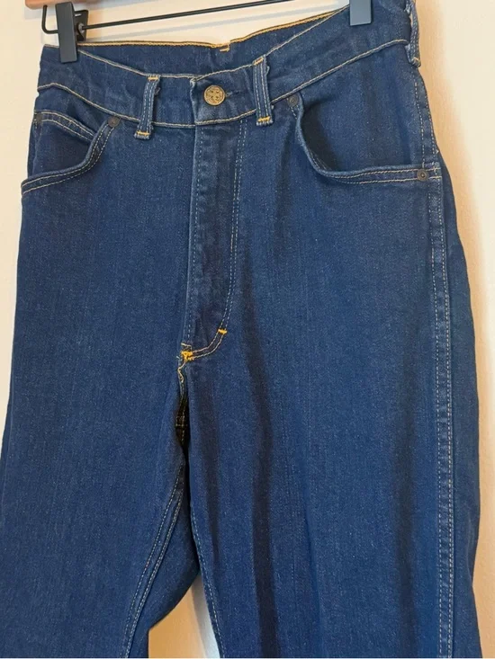 Vintage OshKosh Jeans USA Union Tag Talon Zip High Rise Dark Wash Straight Leg - Picture 6 of 12